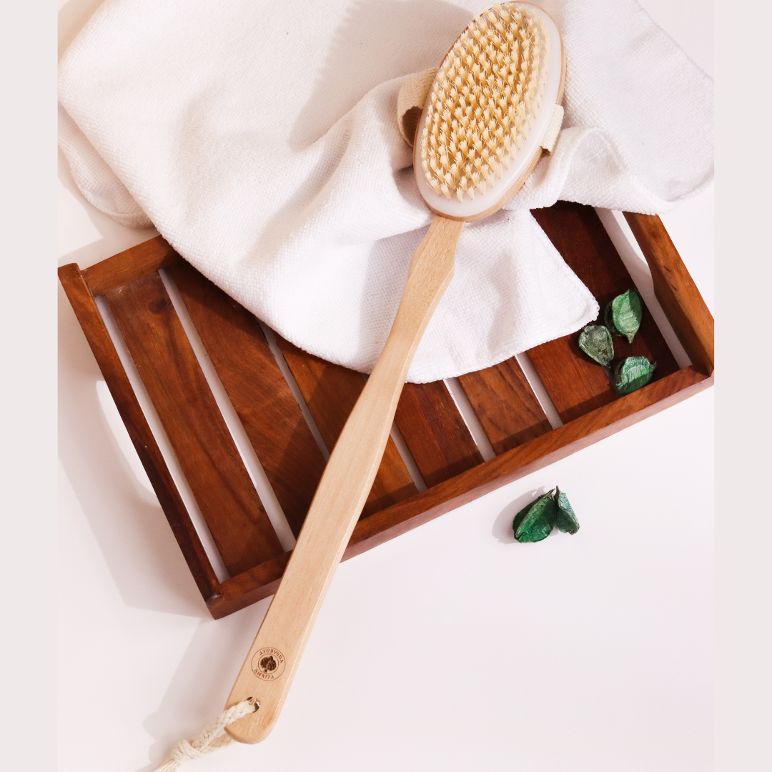 Detachable Wooden Bristle Bath Brush